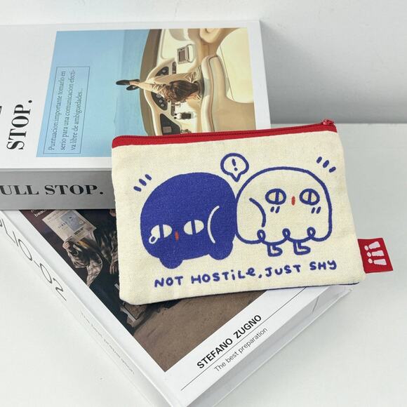 SHAI: Canvas cosmetic bag with pocket - Picture 4 of 7